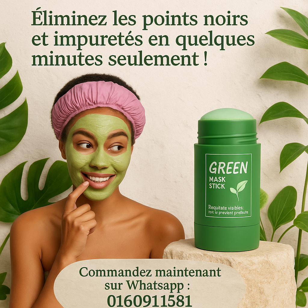 Soin de visage naturel au thé vert – Green Mask Stick